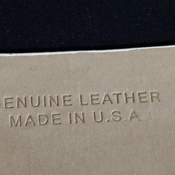 Vintage Carlisle Cream Woven-Embossed Leather Belt 34-38" Waist - Picture 4 of 6